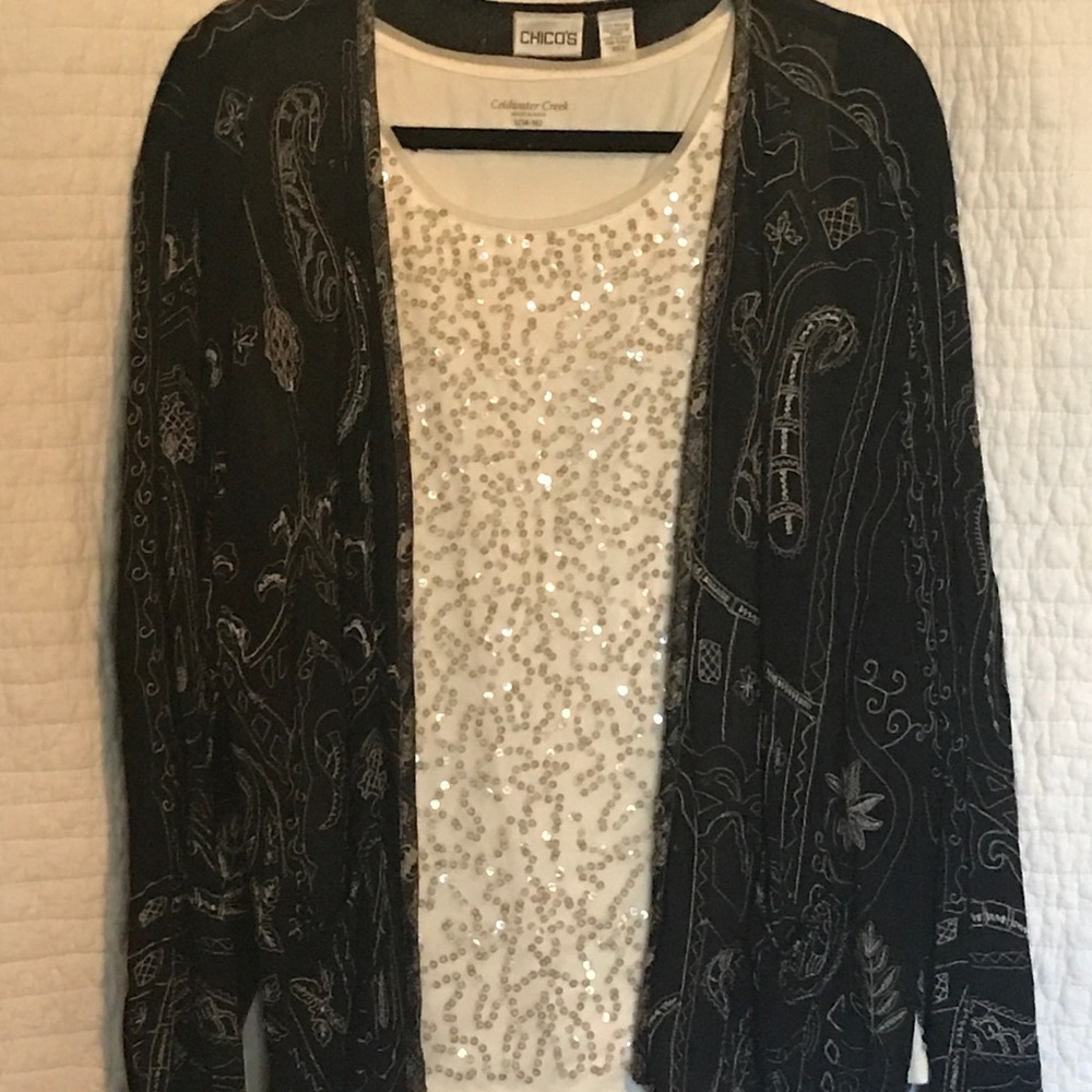 Beautiful Chico's and Coldwater Creek Blouse Ensemble